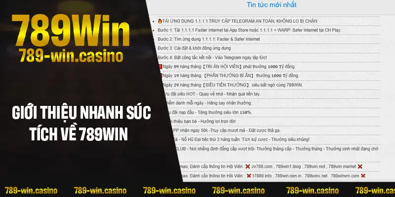 Giới thiệu nhanh, súc tích về 789WIN